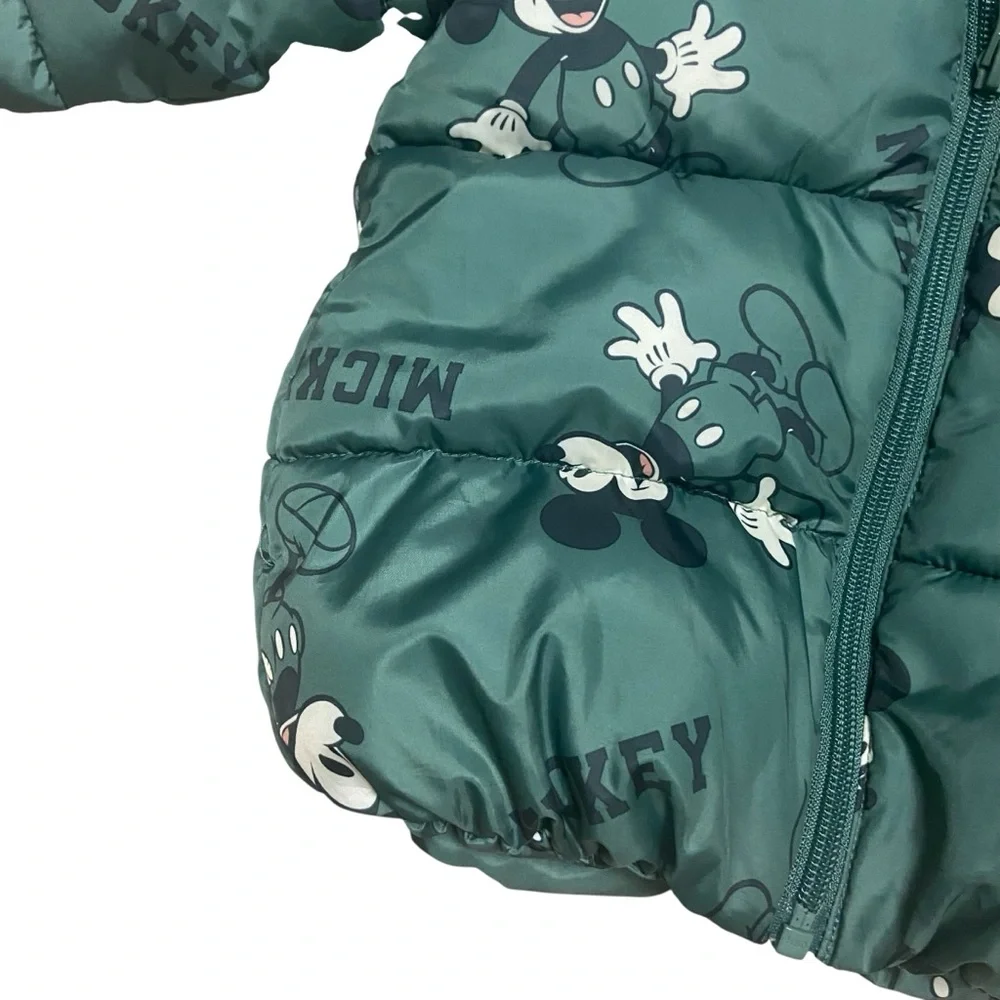 Mickey Mouse Pattern Puffer Jacket H&M  Size 2T
